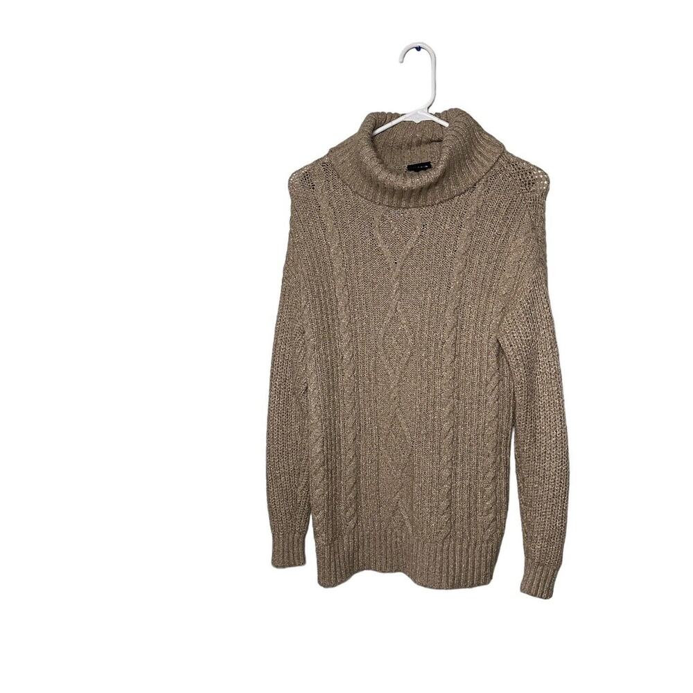 Torrid Tan Long Sleeve 90’s Cream Sweater Chunky Knit Plus Size Size 0 Cowl